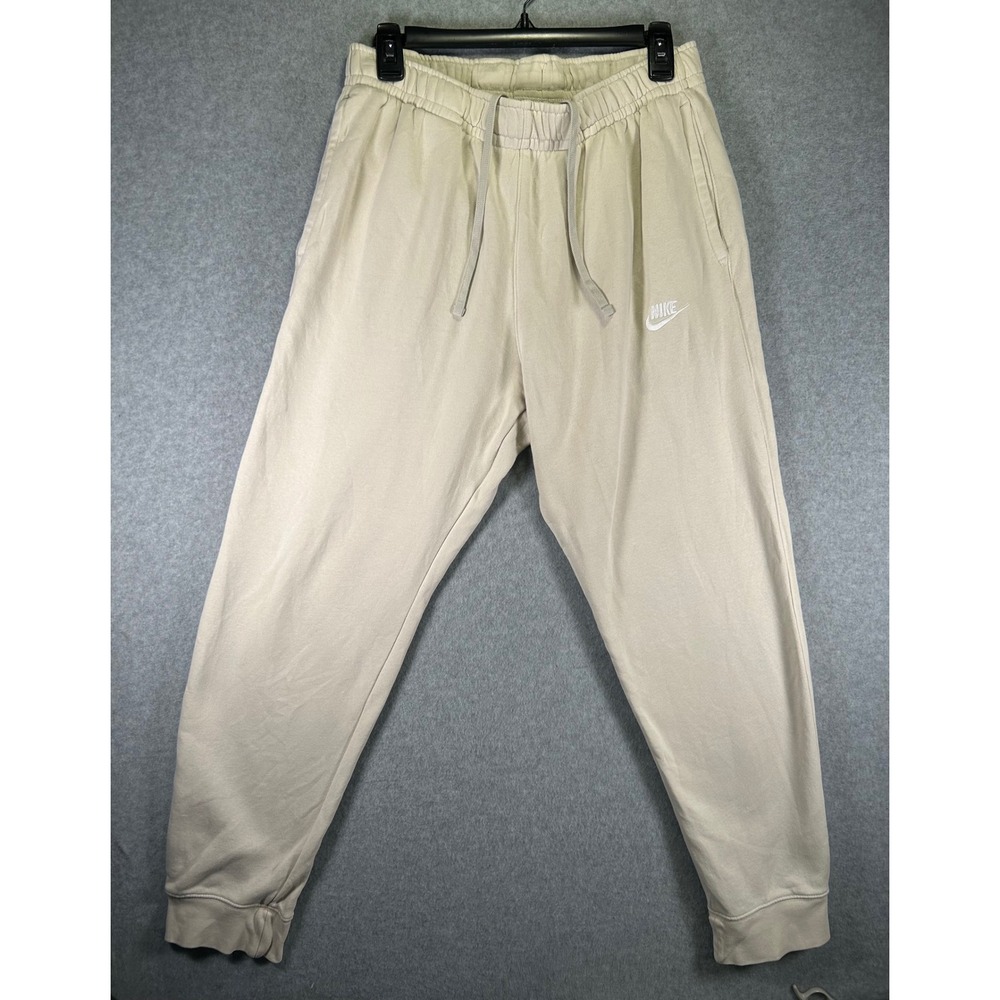 Nike Sportswear Fleece Jogger Pants Oatmeal Beige Womens Large Sweatpants